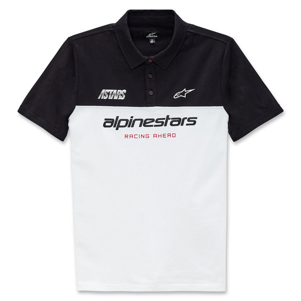 Tricou polo ALPINESTARS PADDOCK Alb/Negru [1]