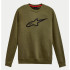 Bluza ALPINESTARS AGELESS CREW Fleece Verde military/Negru [2]