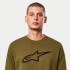 Bluza ALPINESTARS AGELESS CREW Fleece Verde military/Negru [3]