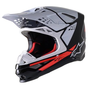 Casca cross-enduro Alpinestars Supertech S-M8 FACTORY Negru/Alb/Rosu fluo Casca cross-enduro Alpinestars Supertech S-M8 FACTORY Negru/Alb/Rosu fluo