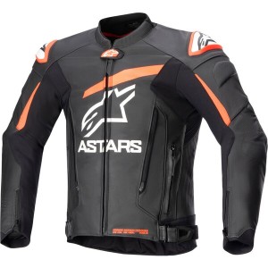 Geaca de piele ALPINESTARS GP PLUS V4 Negru/Rosu fluo/Alb Geaca de piele ALPINESTARS GP PLUS V4 Negru/Rosu fluo/Alb