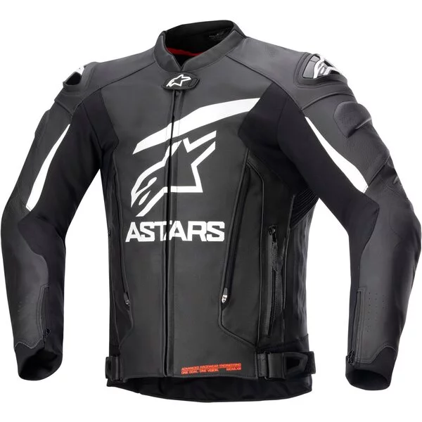 Geaca de piele ALPINESTARS GP PLUS V4 Negru/Alb [1]