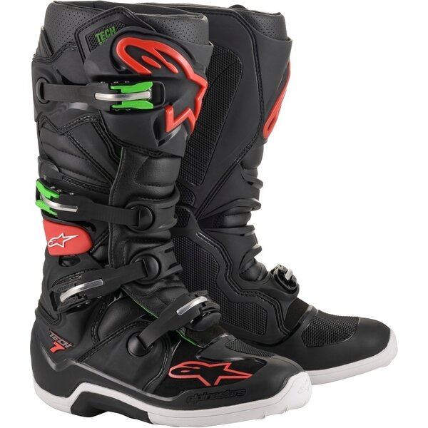 Cizme cross-enduro ALPINESTARS TECH 7 BOOT Negru/Portocaliu [1]