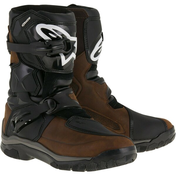Cizme touring/adventure Alpinestars BELIZE Drystar Oiled Leather Maro/Negru [1]