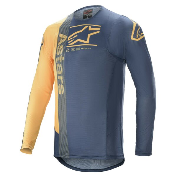 Tricou cross-enduro Alpinestars SUPERTECH FOSTER Albastru/Portocaliu [1]
