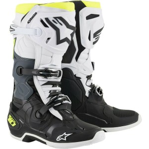 Cizme cross-enduro Alpinestars TECH 10 BOOT Negru/Alb/Galben Fluo