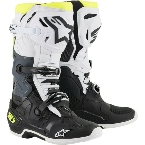 Cizme cross-enduro Alpinestars TECH 10 BOOT Negru/Alb/Galben Fluo [1]