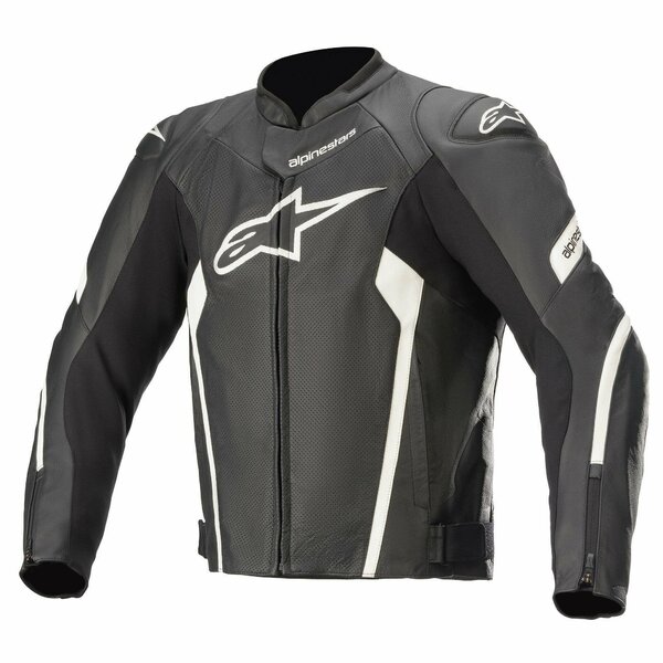 Geaca de piele Alpinestars FASTER V2 AIRFLOW Negru/Alb [1]