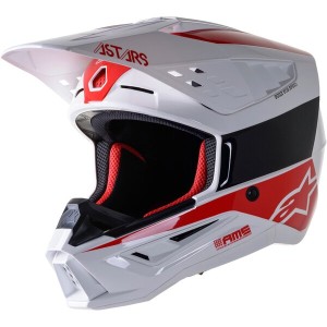 Casca cross-enduro Alpinestars Supertech S-M5 BOND Alb/Rosu Casca cross-enduro Alpinestars Supertech S-M5 BOND Alb/Rosu