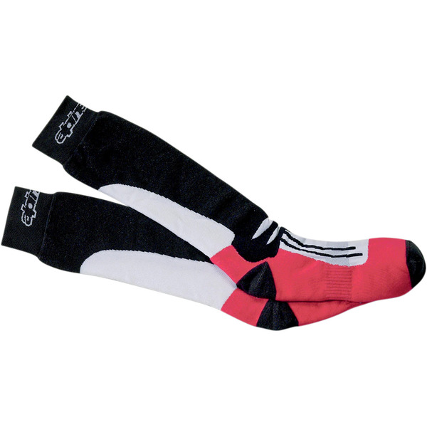 Sosete ALPINESTARS RACING ROAD SOCKS LONG Negru/Alb/Rosu [1]