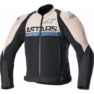 Geaca textil de vara ALPINESTARS SMX AIR Negru/Crem/Albastru