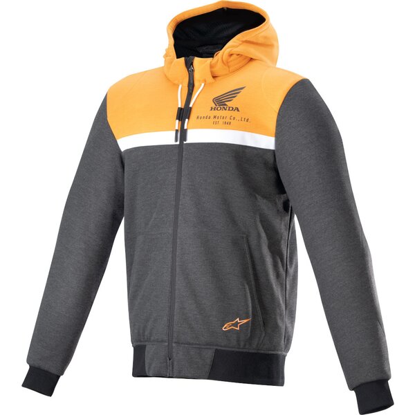 Hanorac de protectie ALPINESTARS HONDA CHROME STREET Negru/Gri/Portocaliu [1]