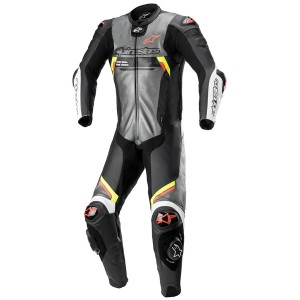 Combinezon de piele 1 piesa ALPINESTARS MISSILE V2 IGNITION Negru/Gri/Galben