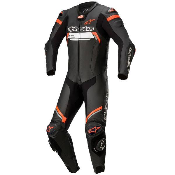 Combinezon de piele 1 piesa ALPINESTARS MISSILE V2 IGNITION Negru/Rosu fluo [1]