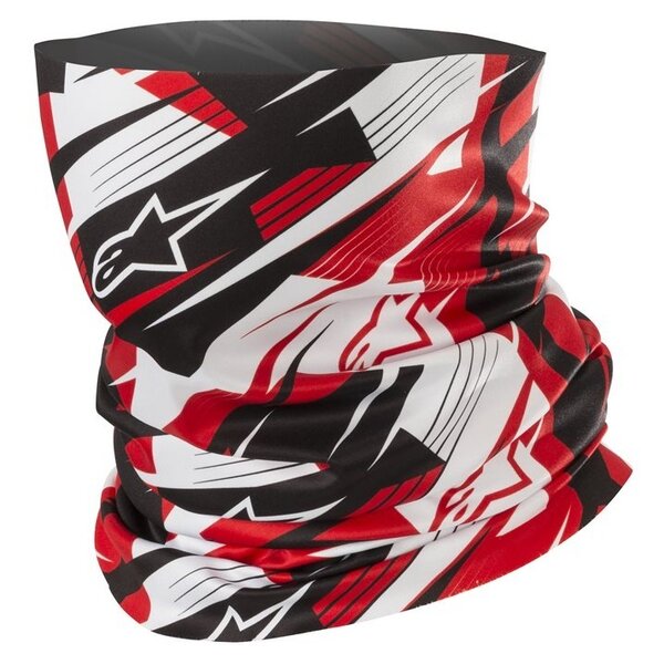 Protectie gat Alpinestars BLURRED Neck Tube Negru/Alb/Rosu [1]