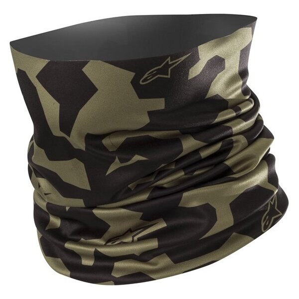 Protectie gat Alpinestars CAMO Neck Tube Negru/Verde [1]