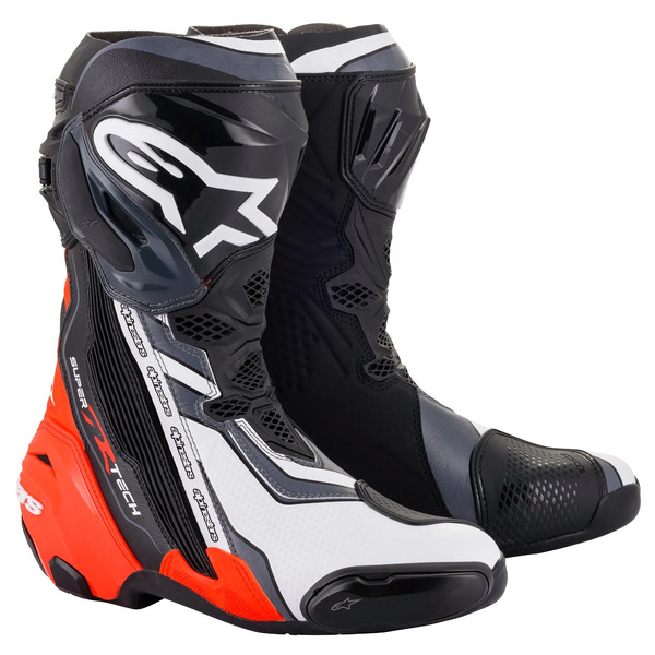 Cizme moto race Alpinestars Supertech R Negru/Rosu fluo/Alb/Gri [1]