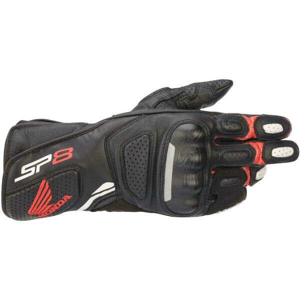 Manusi de piele sport/touring Alpinestars SP-8 V2 Honda Edition Negru/Alb/Rosu [1]