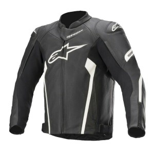 Geaca de piele Alpinestars FASTER V2 Negru/Alb