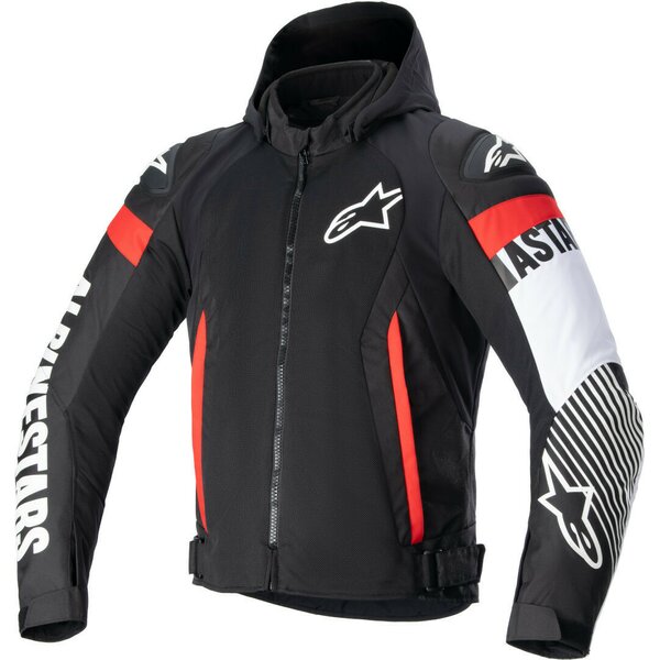 Geaca textil de vara ALPINESTARS ZACA AIR Negru/Alb/Rosu fluo [1]