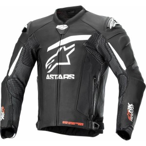 Geaca de piele Alpinestars GP PLUS R V4 RIDEKNIT Negru/Alb Geaca de piele Alpinestars GP PLUS R V4 RIDEKNIT Negru/Alb