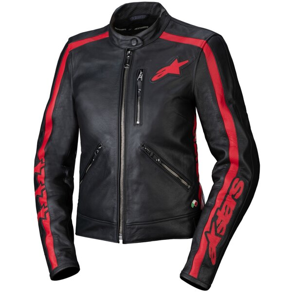 Geaca de piele dama Alpinestars STELLA DYNO Negru/Rosu [1]