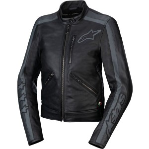 Geaca de piele dama Alpinestars STELLA DYNO Negru/Gri