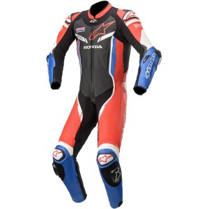 Combinezon de piele 1 piesa ALPINESTARS HONDA GP PRO V2 TECH-AIR COMPATIBLE Negru/Rosu/Albastru Combinezon de piele 1 piesa ALPINESTARS HONDA GP PRO V2 TECH-AIR COMPATIBLE Negru/Rosu/Albastru