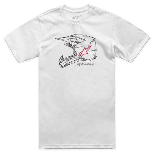 Tricou ALPINESTARS MX HELMET CSF Alb [1]