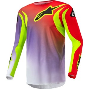 Tricou cross-enduro Alpinestars FLUID LUCENT 2024 Albastru/Portocaliu