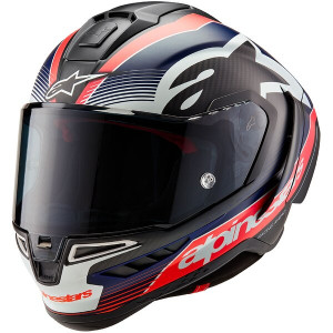 Casca integrala sport ALPINESTARS SUPERTECH R10 CARBON TEAM Negru/Rosu/Alb