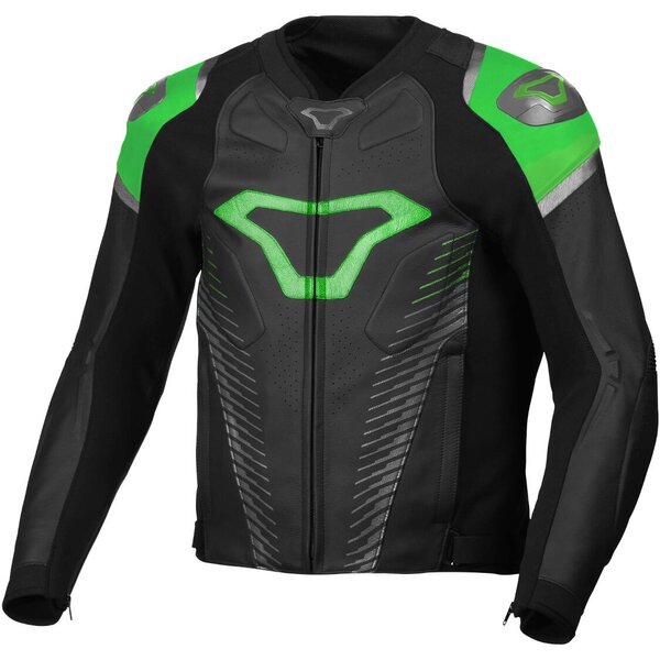 Geaca de piele sport/touring MACNA TRONNIQ Negru/Verde [1]
