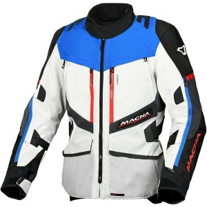 Geaca textil impermeabila touring/adventure MACNA DOMANE Negru/Gri deschis/Albastru Geaca textil impermeabila touring/adventure MACNA DOMANE Negru/Gri deschis/Albastru