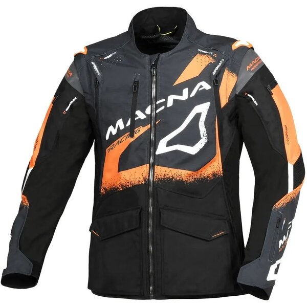 Geaca enduro/adventure MACNA LANDMARK Negru/Gri/Portocaliu [1]