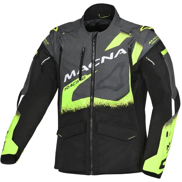 Geaca enduro/adventure MACNA LANDMARK Negru/Gri deschis/Galben fluo [1]