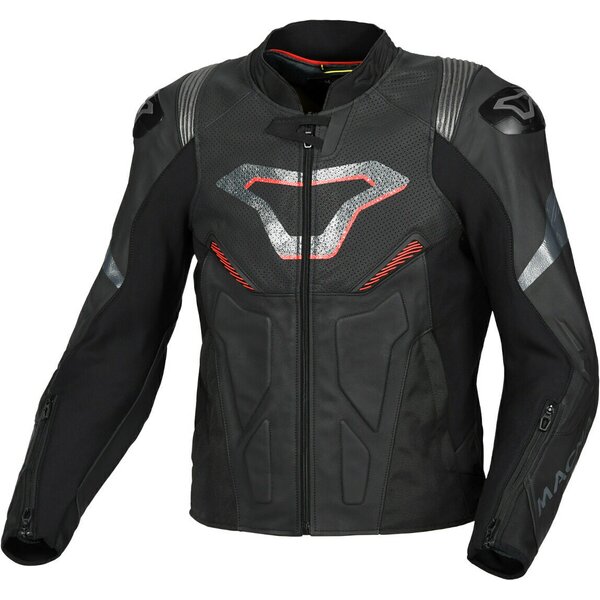 Geaca de piele sport/touring MACNA POINTER Alb/Negru [1]