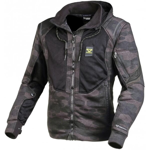 Hanorac de vara cu protectii MACNA BREEZE Negru/Gri camo [1]