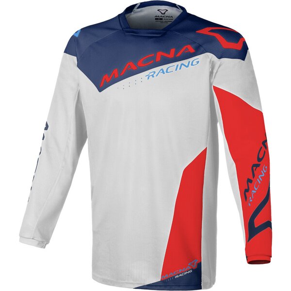 Tricou cross-enduro MACNA BACKYARD-1 Alb/Albastru/Rosu [1]