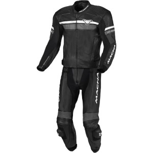 Combinezon de piele 2 piese MACNA DIABRO Negru/Gri Combinezon de piele 2 piese MACNA DIABRO Negru/Gri