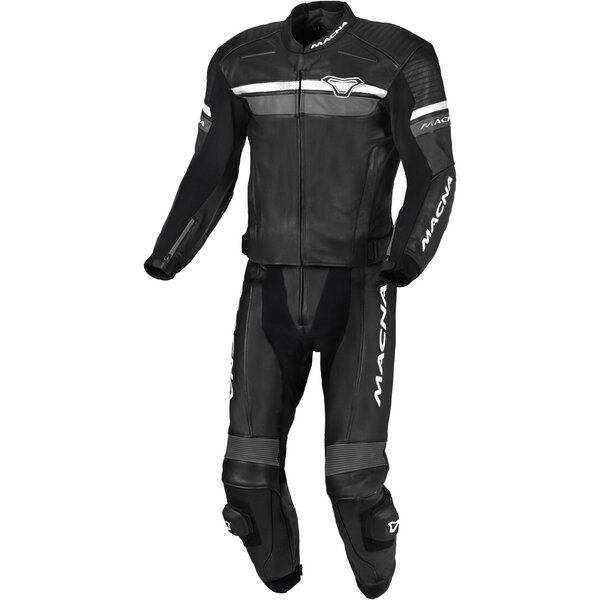 Combinezon de piele 2 piese MACNA DIABRO Negru/Gri [1]