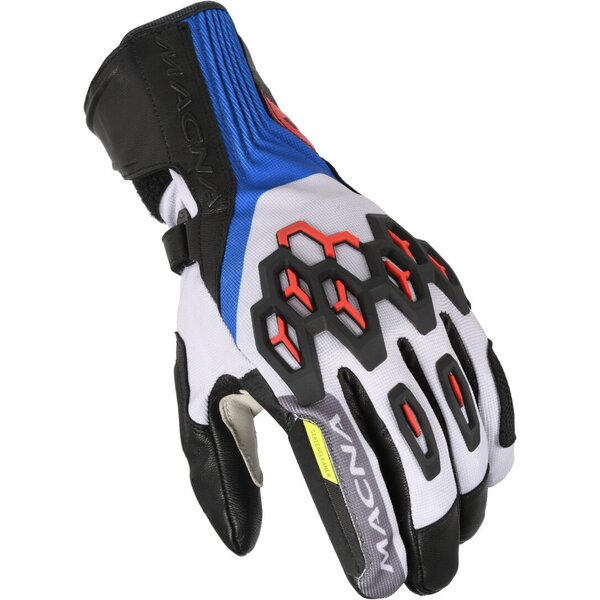 Manusi de piele impermeabile MACNA BRAWLER RTX Alb/Rosu/Albastru [1]
