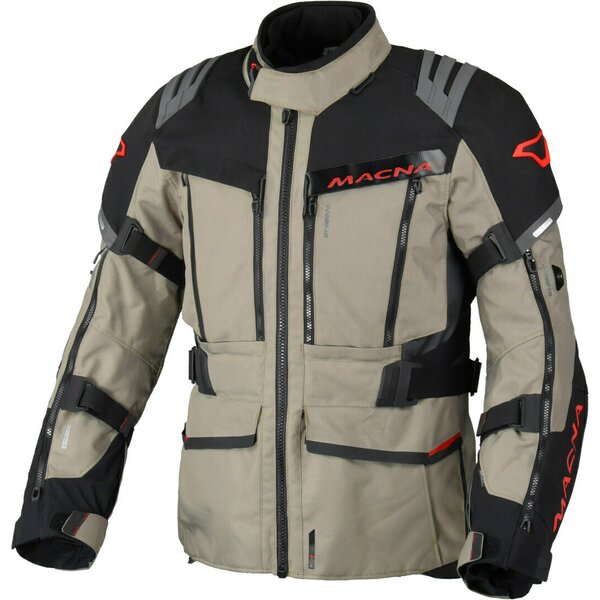 Geaca textil impermeabila touring/adventure MACNA CHIEFTANE Bej/Negru [1]