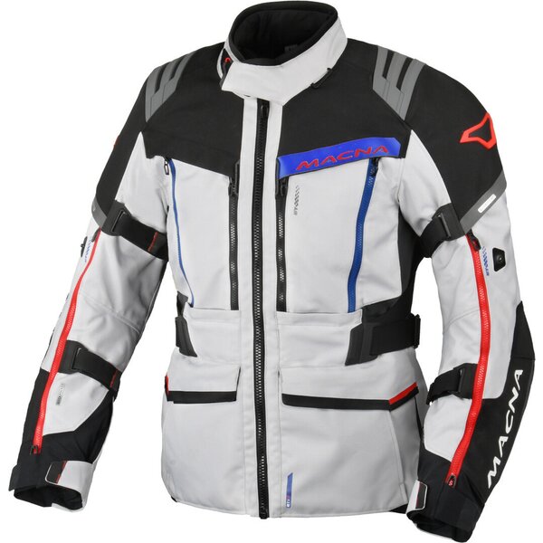 Geaca textil impermeabila touring/adventure MACNA CHIEFTANE Alb/Rosu/Albastru [1]
