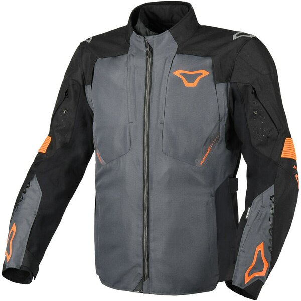 Geaca textil impemeabila touring/adventure MACNA NOTCH Negru/Portocaliu [1]