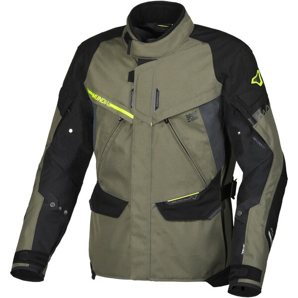 Geaca textil impermeabila touring/adventure MACNA MUNDIAL Verde/Negru [1]