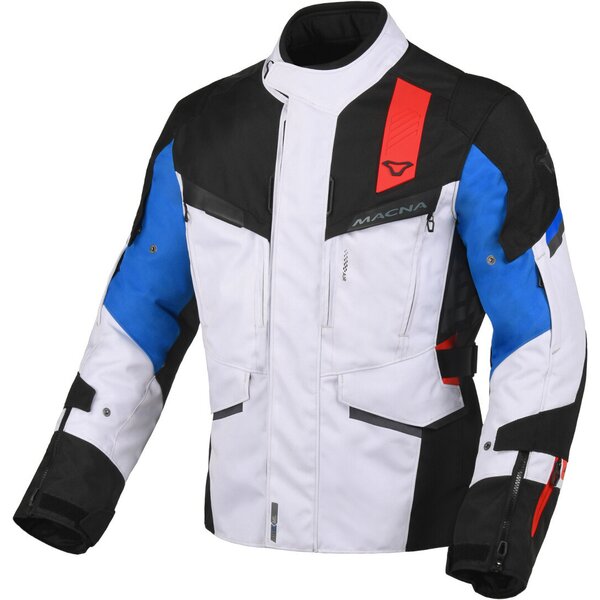 Geaca textil impermeabila touring MACNA ZASTRO Negru/Gri deschis/Albastru [1]