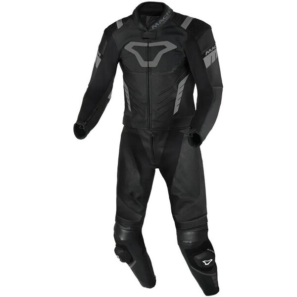 Combinezon de piele 2 piese MACNA VARSHALL Negru/Rosu [1]