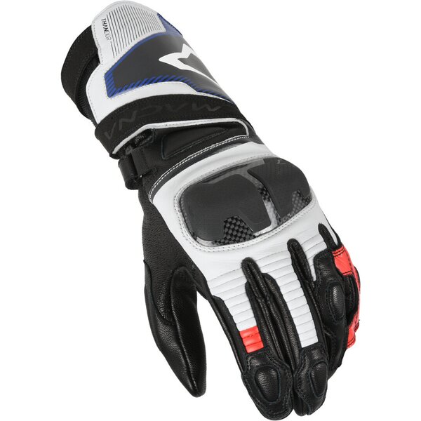 Manusi de piele sport perforate MACNA THANDOR Negru/Alb/Rosu [1]
