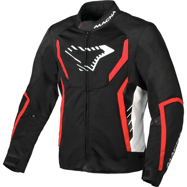 Geaca de vara textil MACNA GRISCO Negru/Alb/Rosu [1]