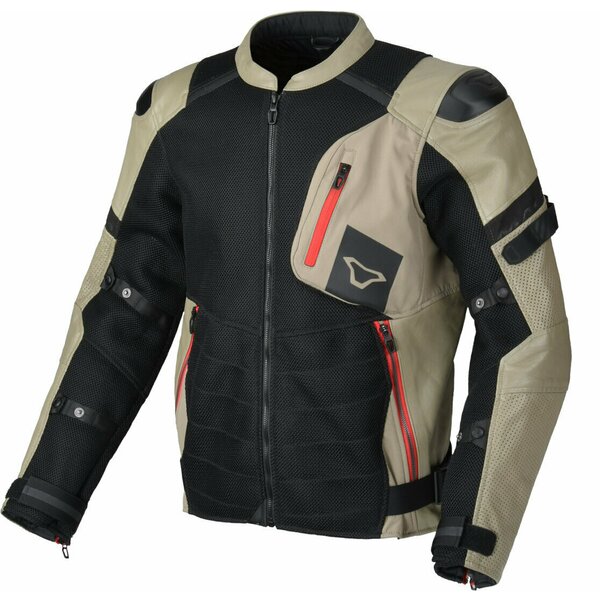 Geaca de vara piele/textil MACNA OLSAN Negru/Maro [1]